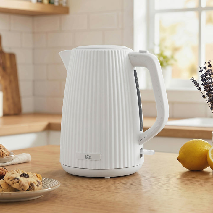 Jarro Elétrico 1,7 L, 2200 W, Aquecedor de Água com Desligamento Automático, Base Giratória 360°, Filtro Anticalcário Removível, Creme