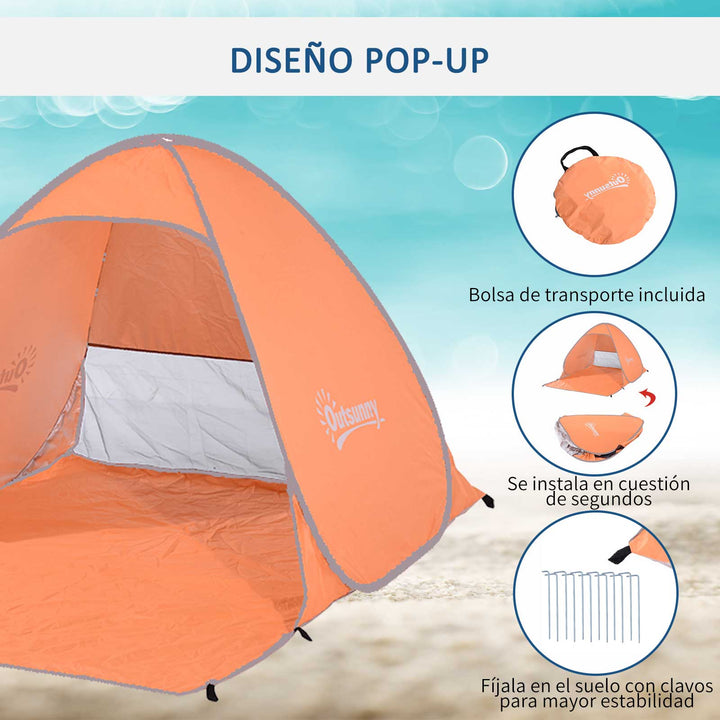Tenda pop-up instantânea e portátil com janelas Tipo de refúgio para piquenique, praia e acampamento com proteção UV