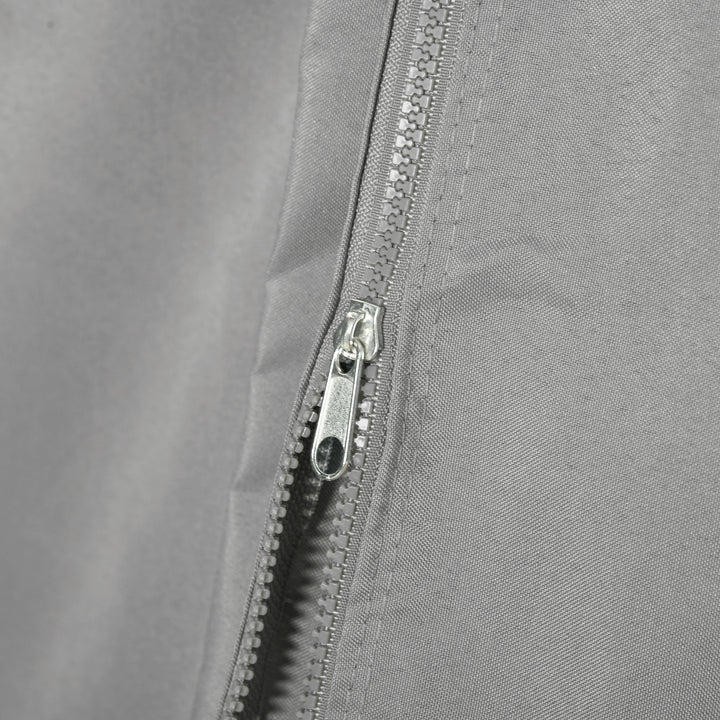 4 Paredes Laterais para Tenda 352x205 cm Laterais para Tenda Universal com Ganchos e Argola em C para Tenda de Jardim Terraço Cinza Claro