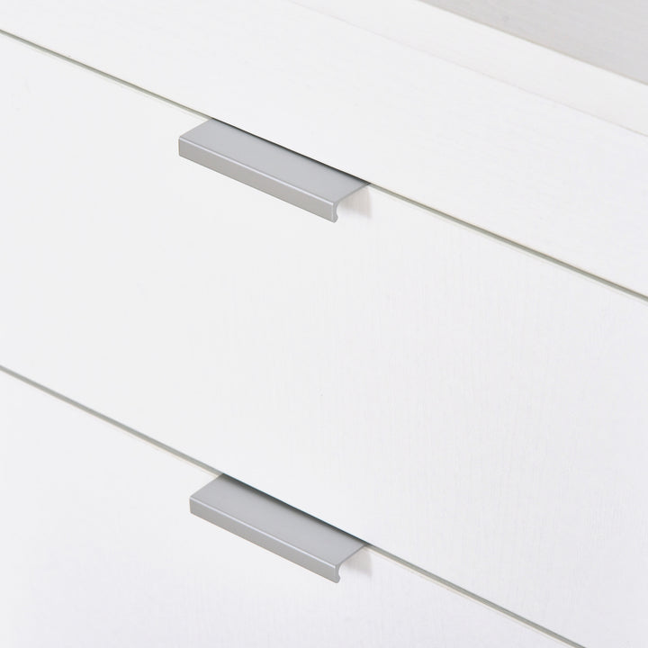 Mesa de Escritório com gaveta Armário Pés retangulares 112,5x50x75,5 cm Branco