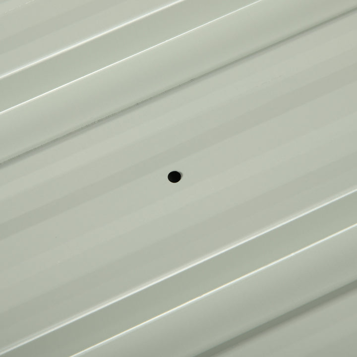 Conjunto de 12 Painéis para Teto de Aço Galvanizado Chapas Perfiladas de Teto 7m² para Abrigo de Ferramentas Abrigo Exterior 129x45cm Cinzento Escuro