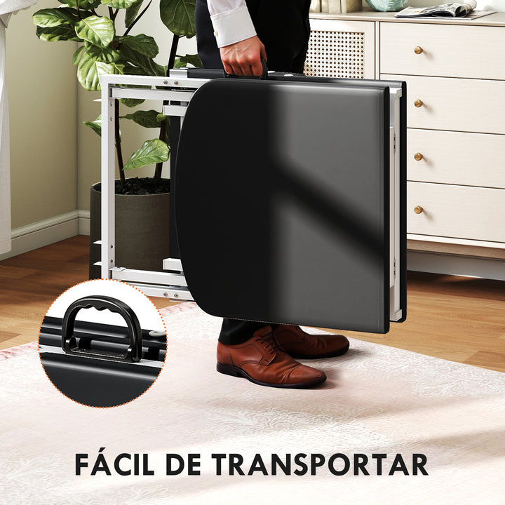 Marquesa de Massagem Dobrável Portátil Marquesa Estética Profissional de 3 Zonas com Altura Ajustável Encosto de Cabeça Removível Descansos de Braço Acolchoados 182x82x68 cm Laranja