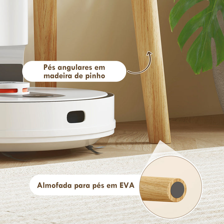 Mesa de Consola Estreita Consola de Entrada Mesa Consola Moderna com 2 Gavetas Compartimento e Pés de Madeira para Corredor Entrada Sala de Estar Dormitório 100x30x75 cm Branco