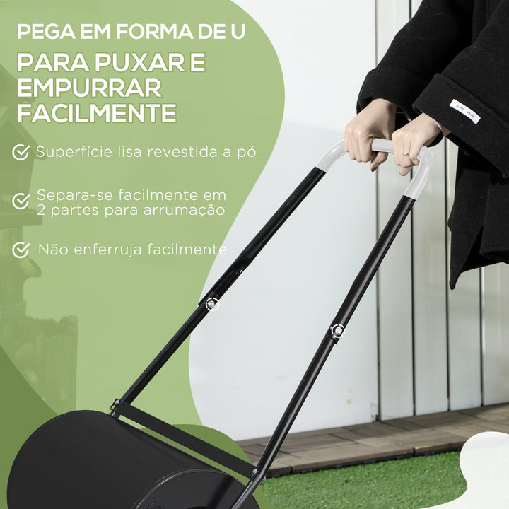 Rolo de Jardim Aço 38L Cheio de Àgua ou Areia F50x32cm Asa Desmontável