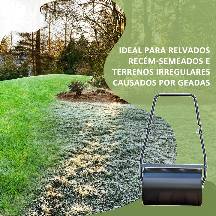 Rolo de Jardim Aço 38L Cheio de Àgua ou Areia F50x32cm Asa Desmontável