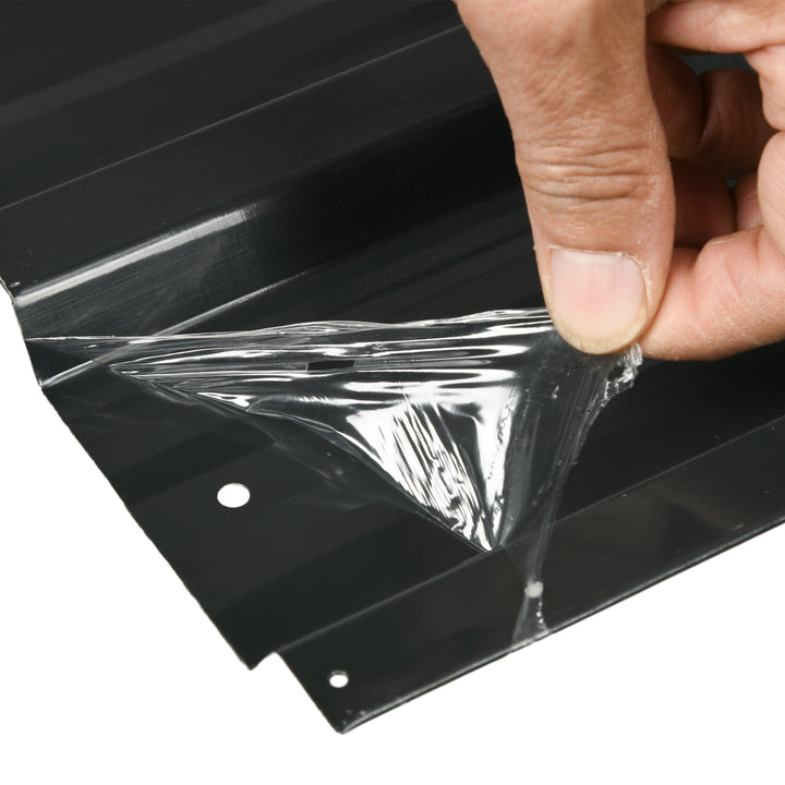 Conjunto de 12 Painéis para Teto de Aço Galvanizado Chapas Perfiladas de Teto 7m² para Abrigo de Ferramentas Abrigo Exterior 129x45cm Cinzento Escuro