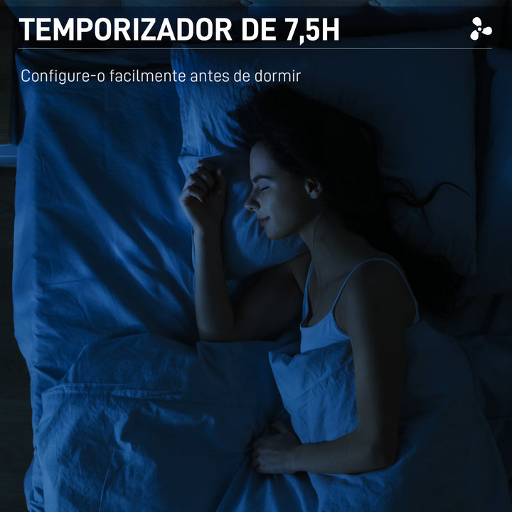 Ventoinha Nebulizadora Ventoinha de Pé com Nebulizador 90 W Temporizador Depósito 3L Controlo Remoto 3 Velocidades 5 Pás e Ecrã LED Preto