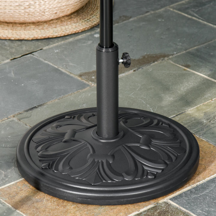 Suporte de guarda-sol redondo Ajustável Universal Cimento Parasol Pé F48x34cm Guarda-sol Base de Pátio Jardim Estilo Retro HDPE