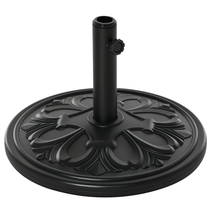 Suporte de guarda-sol redondo Ajustável Universal Cimento Parasol Pé F48x34cm Guarda-sol Base de Pátio Jardim Estilo Retro HDPE