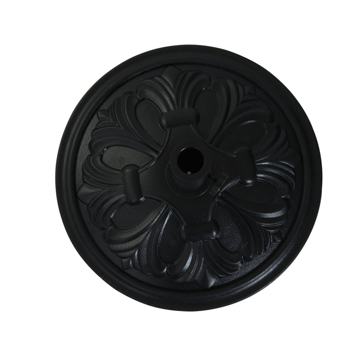 Suporte de guarda-sol redondo Ajustável Universal Cimento Parasol Pé F48x34cm Guarda-sol Base de Pátio Jardim Estilo Retro HDPE