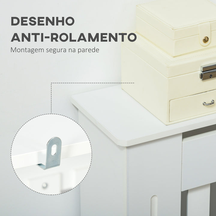 Cobertura Radiador com Desenho Moderno de MDF com Prateleira Superior para Sala de Estar Dormitório Escritório 172x19x81 cm Branco