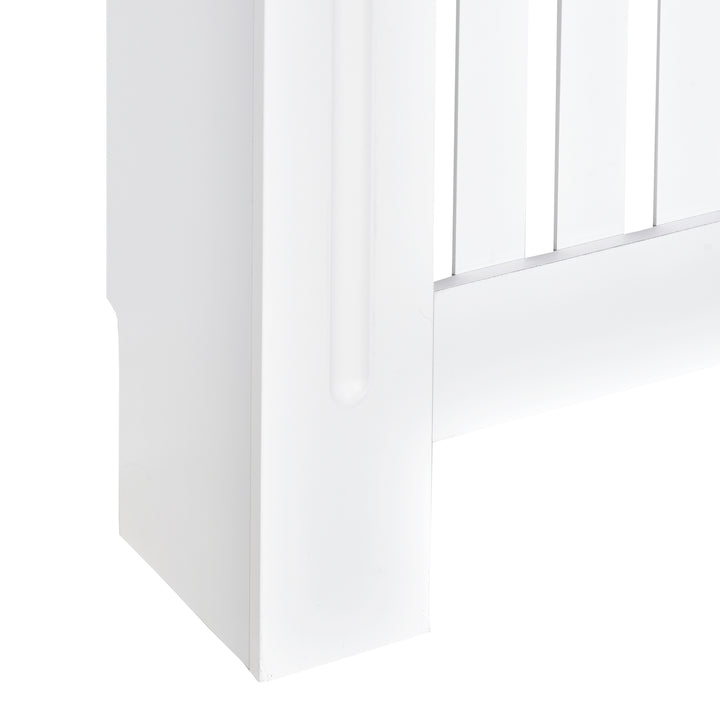 Cobertura Radiador com Desenho Moderno de MDF com Prateleira Superior para Sala de Estar Dormitório Escritório 172x19x81 cm Branco