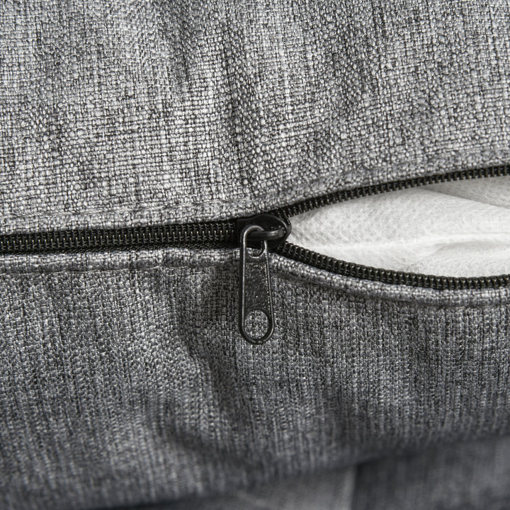 Sofá-cama Individual Poltrona com encosto reclinável Almofada removível Assento acolchoado e 4 rodas 69x77x84 cm Cinza