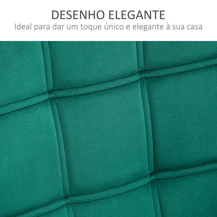 Poltrona Moderna Poltrona de Leitura Estofada em Veludo com Assento Amplo Pés em Madeira Poltrona Relax para Sala de Estar Quarto 67x61,5x71 cm Verde