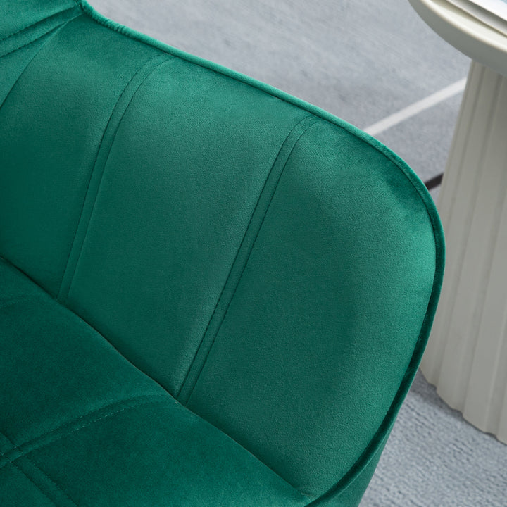 Poltrona Moderna Poltrona de Leitura Estofada em Veludo com Assento Amplo Pés em Madeira Poltrona Relax para Sala de Estar Quarto 67x61,5x71 cm Verde