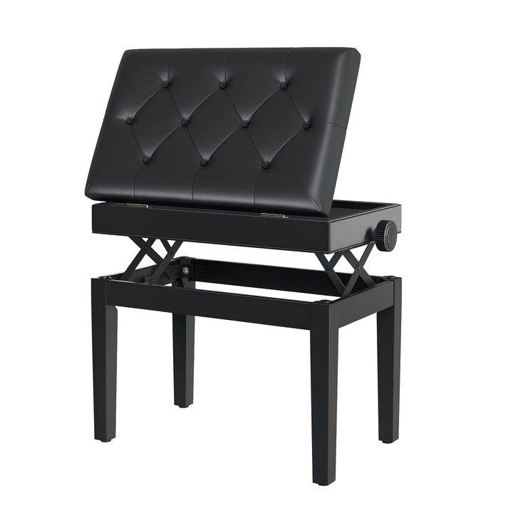 Banco para piano de tamborete com altura ajustável 54.5x33x48-58 cm