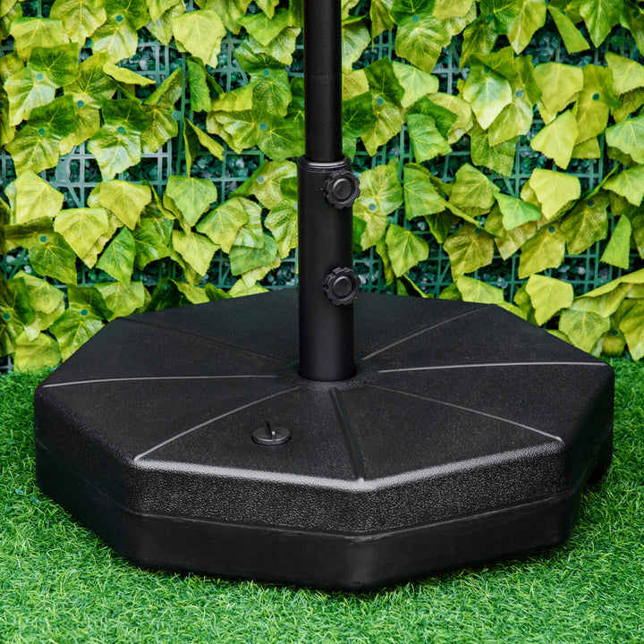 Base para Chapéu de Sol Portátil Base para Chapéu de Sol Recarregável para Mastros de F3,8cm e F4,8cm Preto