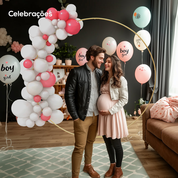 Arco de Jardim de Metal Redondo Arco de Decoração com Revestimento em Pó Resistente às Intempéries para Plantas Trepadoras para Decoração de Pátio 230x28x234 cm Dourado