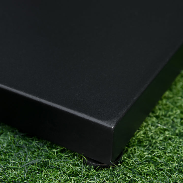 Base para guarda-sol de terraço com roda para ajustar o aço 45x45x39cm preto