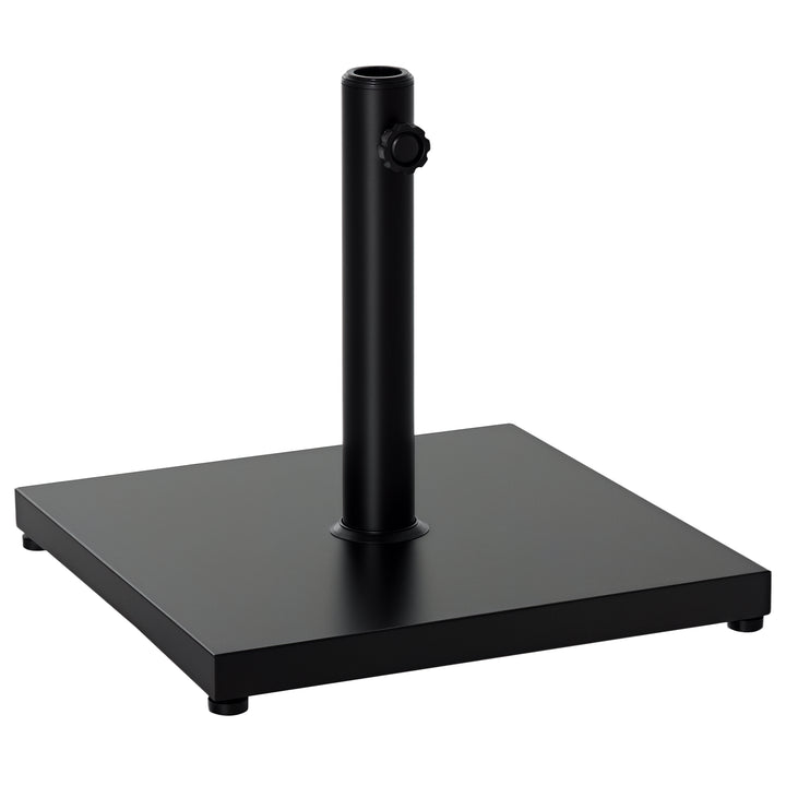 Base para guarda-sol de terraço com roda para ajustar o aço 45x45x39cm preto
