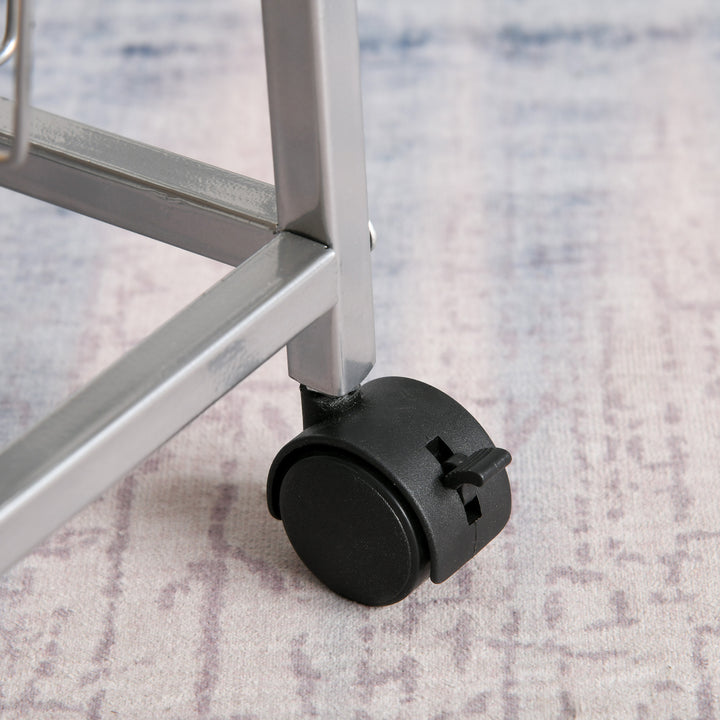 Carrinhos de cozinha com rodinhas 5 níveis de carga 20kg 36,5x36,5x89 cm