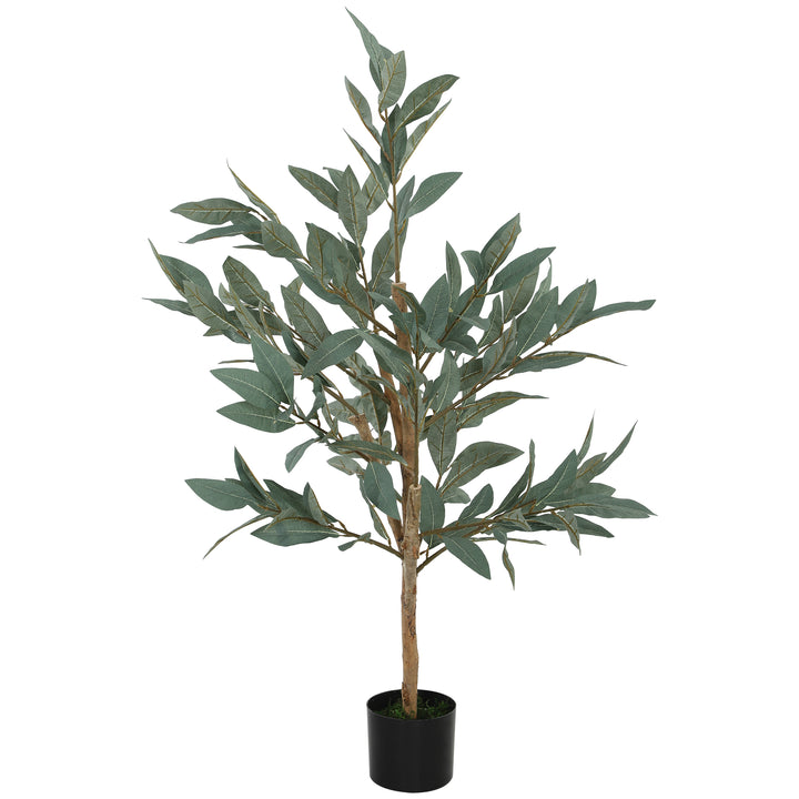 Planta Artificial de Louro 120 cm Planta Artificial Decorativa Grande Decoração para Casa Escritório Varanda Quarto Verde