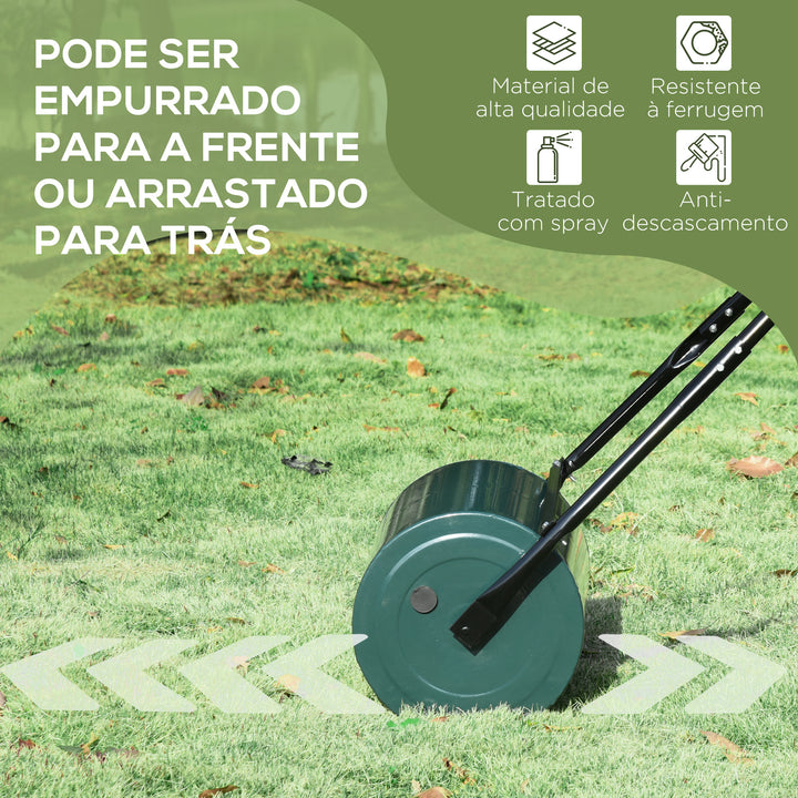Rolo de Relva Largo 50 cm Ø30cm Rolo de Relva de 30L Preenchido com Areia ou Água com Pega em U para Jardim Verde Escuro
