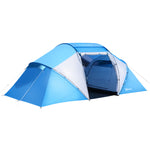 Tenda de Campismo Familiar para 4-6 Pessoas Tenda de Campismo Dobrável com Bolsa de Transporte Impermeável para Praia Parque 430x240x170 cm Azul e Branco