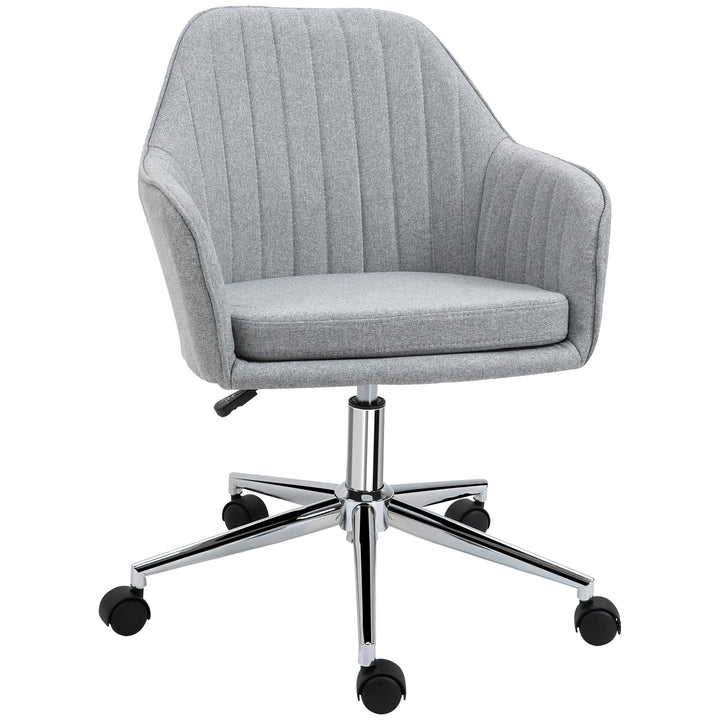 Cadeira de escritório ergonômica giratória ajustável em altura elegante Carga 120 kg 61x59x86-96 cm Cinza