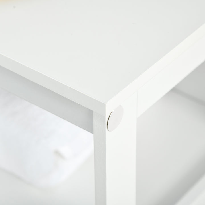 Armário de banheiro auxiliar com 2 portas Prateleiras 60x30x81,6 cm Branco