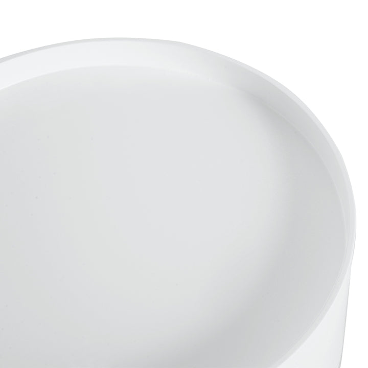 Mesa de Centro pequena mesa auxiliar mesa de cabeceira tripé com 1 gaveta borda elevada 3 Pés de Madeira ?38x45cm Branco