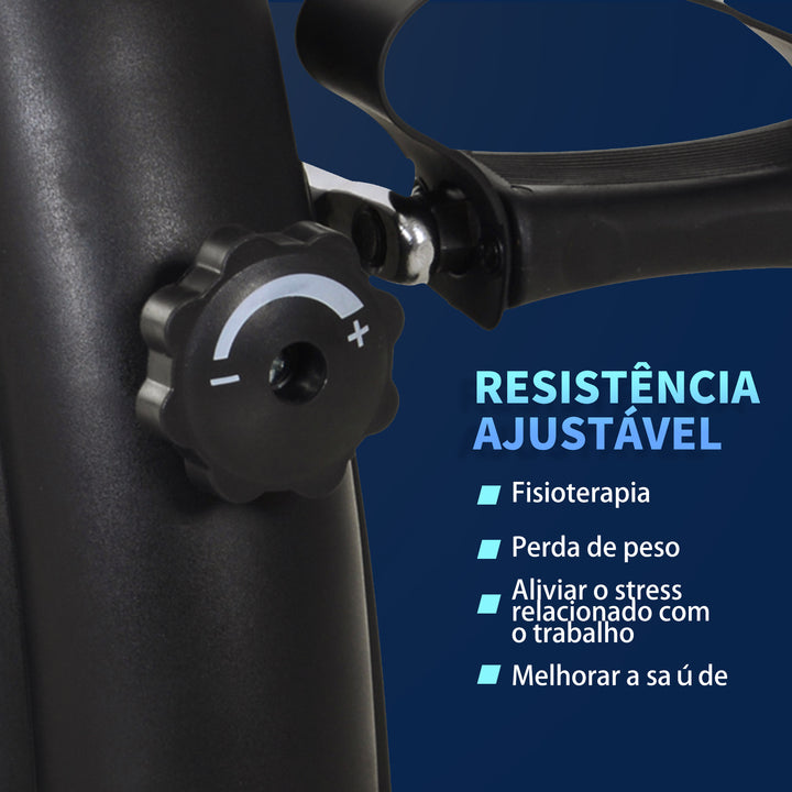 Mini Bicicleta Estática Aparelho de Exercício Braços e Pernas Resistência ajustável com Tela LCD