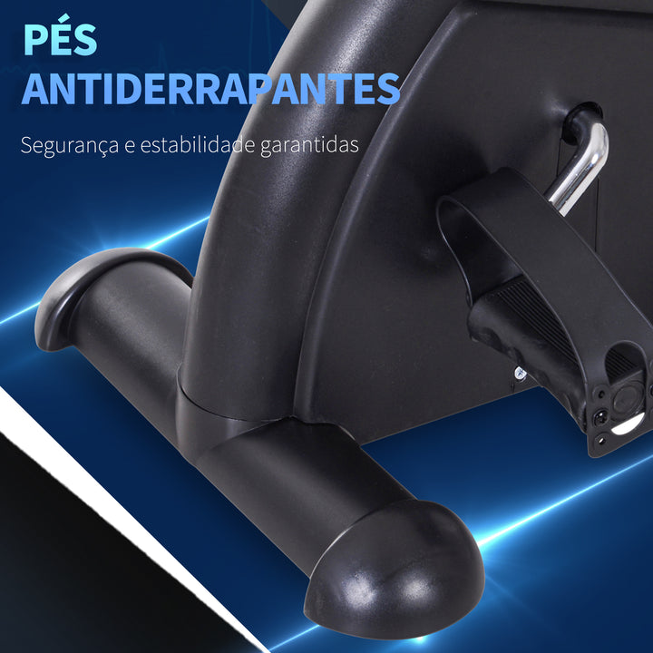 Mini Bicicleta Estática Aparelho de Exercício Braços e Pernas Resistência ajustável com Tela LCD