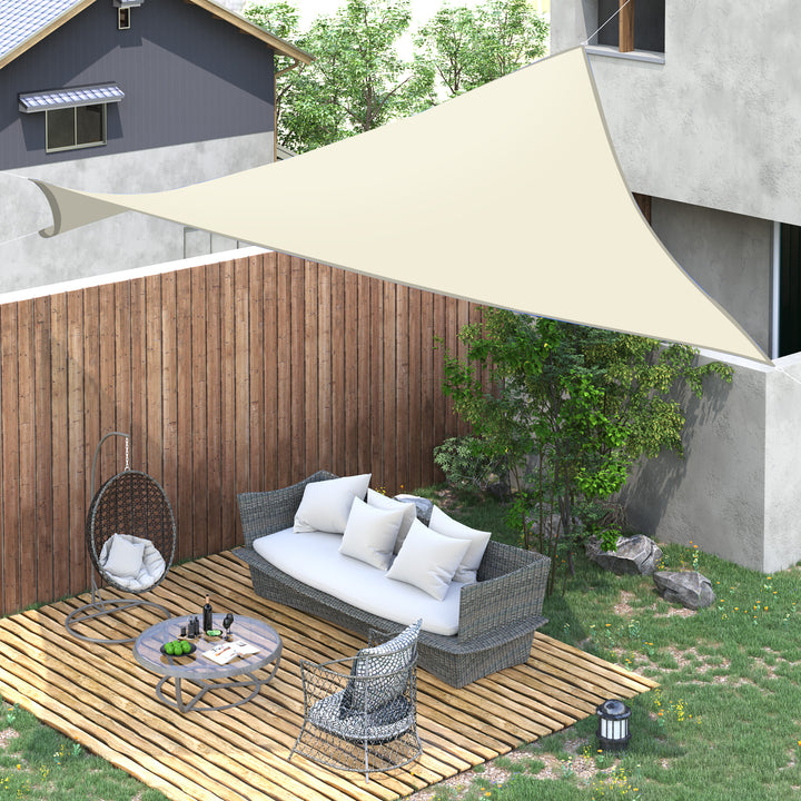 Toldo vela retangular3x4m para varanda Jardim camping Proteção UV resistente à água cor creme