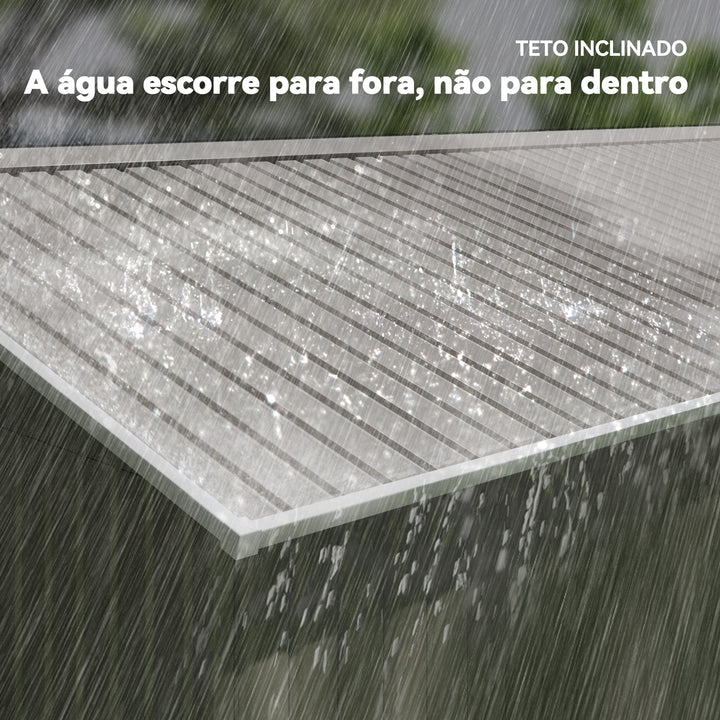 Abrigo de Jardim 340x386x200 cm 13,1 m² Abrigo de Exterior de Aço para Armazenamento de Ferramentas com Portas de Correr e Ventilações Cinza Claro
