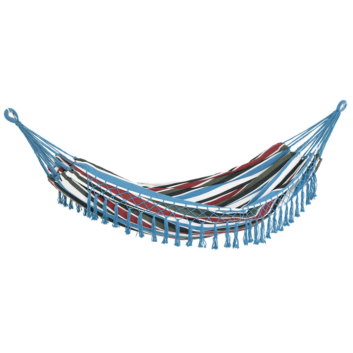 Rede Dupla de Algodão Portátil para Acampar interior e exterior Carga 150kg 300x150cm Colorido