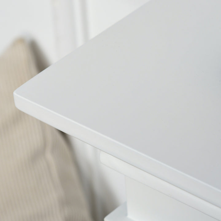 Lareira Elétrica 1800W Lareira Decorativa com Efeito de Chama Controlo Remoto Temporizador Semanal e Proteção Contra Superaquecimento até 30 m² 120x24x80 cm Branco