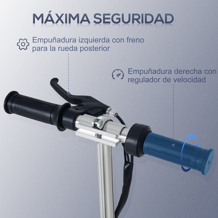 Trotinete elétrico dobrável com altura ajustável e freios 75x36x82-93 cm Preto