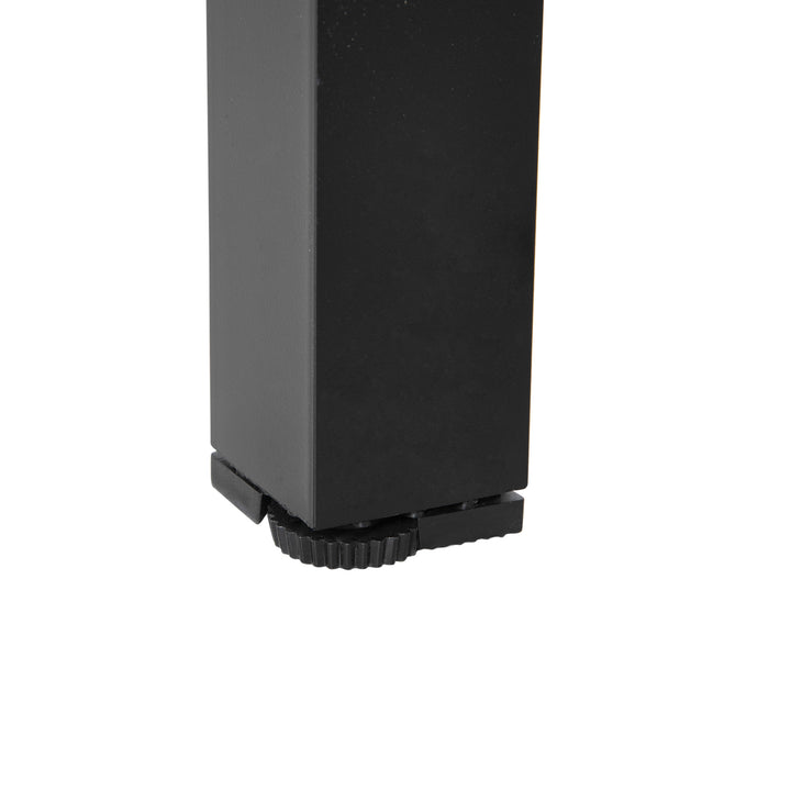Mesa de Jardim Retangular Mesa de Exterior para 8 Pessoas com Bancada de Ripas e Estrutura de Alumínio para Terraço Balcão 190x90x74cm Natural e Preto