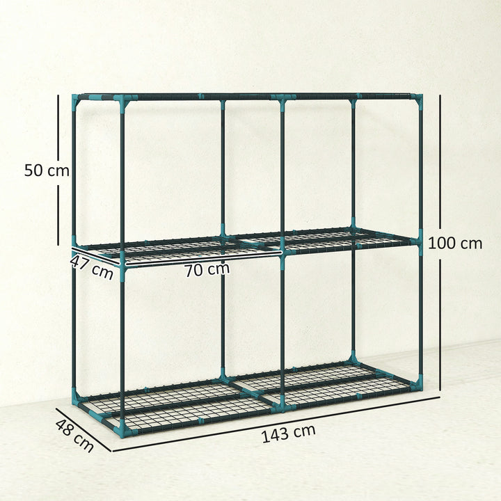 Suporte para Plantas de 3 Níveis para Interior e Exterior, Estante para Plantas de Aço Resistente e Estável Estante para Vasos Terraço Jardim Varanda Verde Escuro