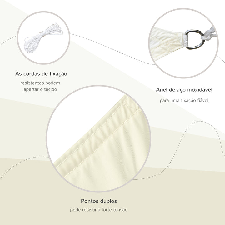 Toldo vela retangular 4x6m para varanda campismo Jardim Bege