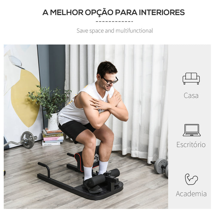 Maquina de abdominais e agachamentos 3em1