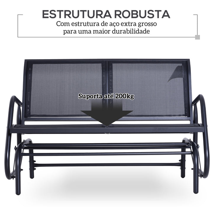 Baloiço de Ferro Cinzento 123x70x87cm