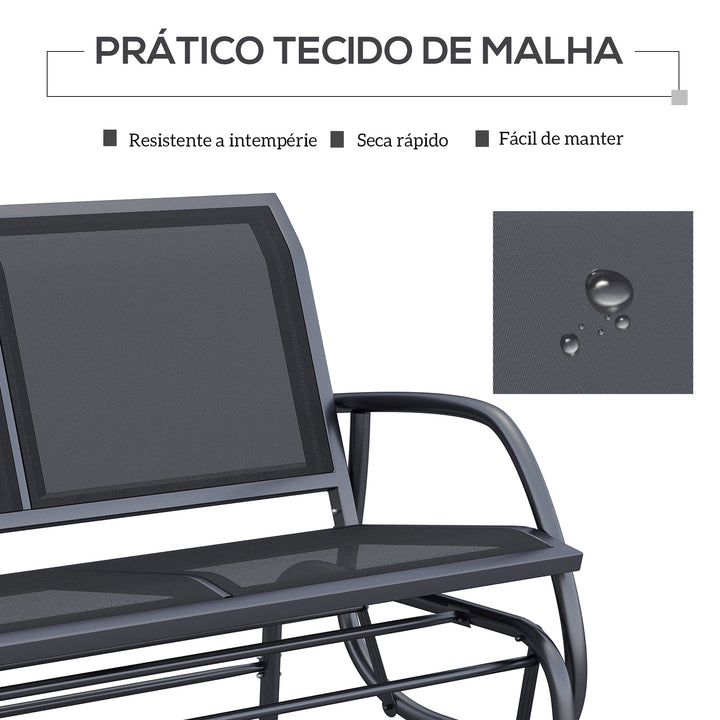 Baloiço de Ferro Cinzento 123x70x87cm