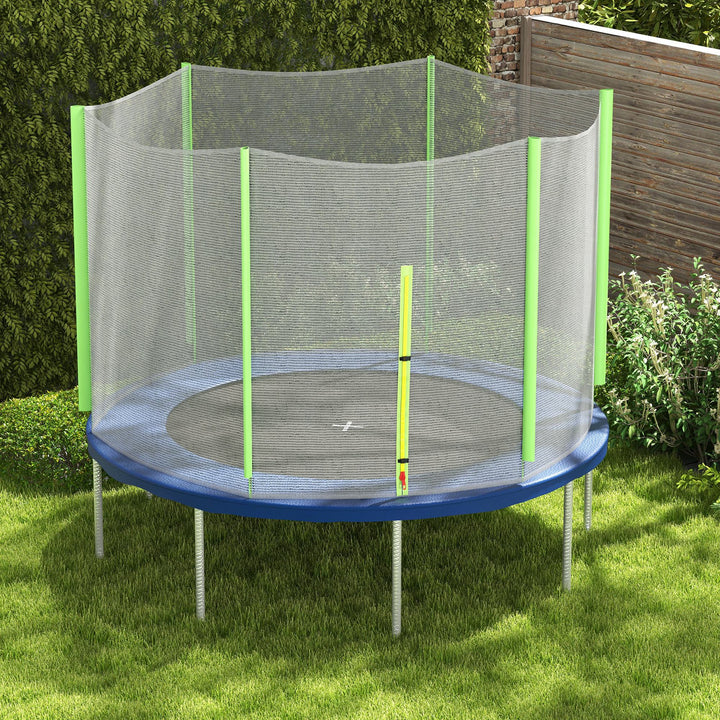 Rede de Segurança para Trampolim Ø305 cm Rede de Substituição de Trampolins para Exterior e Porta com Fecho de Correr para 6 Postes Verde