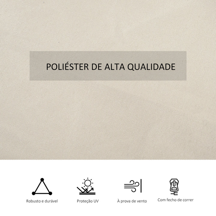4 Paredes Laterais para Tenda 352x205 cm Laterais para Tenda Universal com Ganchos e Argola em C para Tenda de Jardim Terraço Bege
