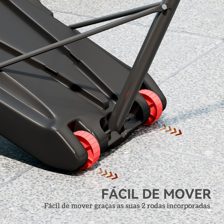 Tabela de Basquetebol para Exterior com Alvo de Dardos Tabela de Basquetebol Portátil com Ajustável 210-247 cm Rodas Base Rellenável para Adolescentes e Adultos Preto