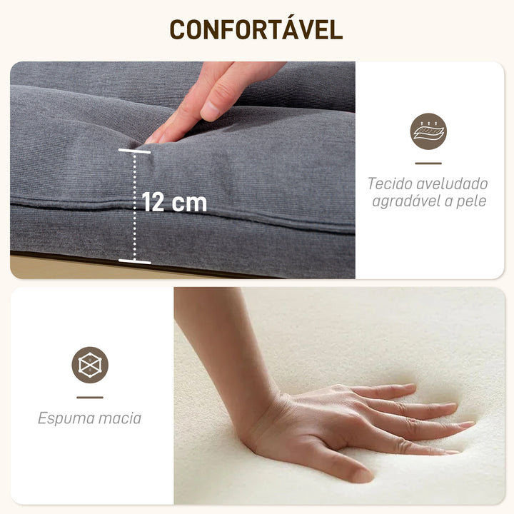 Poltrona de Sala de Estar Moderna Poltrona com Encosto Alto Apoio para os Braços e Pés de Madeira Estofada em Veludo Poltrona para Dormitório Sala de Estar 67x83x105 cm Cinzento