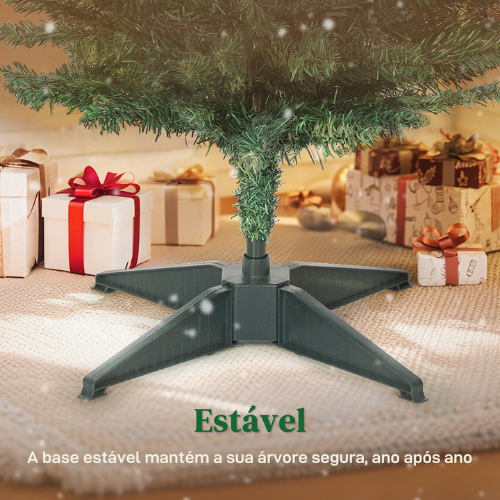 Árvore de Natal Slim 180 cm Árvore de Natal Artificial com 321 Ramos Suporte Metálico Fácil de Montar Decoração para Interior Casa Escritório Verde
