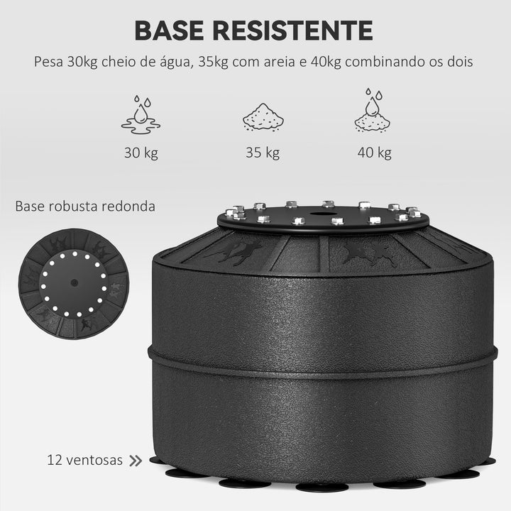Punching Ball de Boxe com Altura Ajustável com Barra Giratória 360° e Base Preenchida Punching Ball para Boxe 88x48x155-205 cm Preto